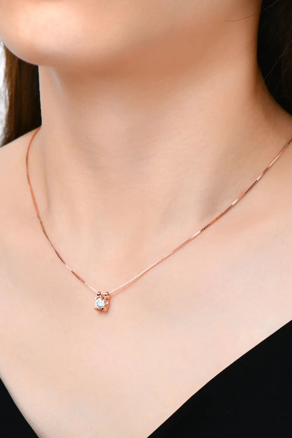 Moissanite 925 Sterling Silver Necklace by Partner Label