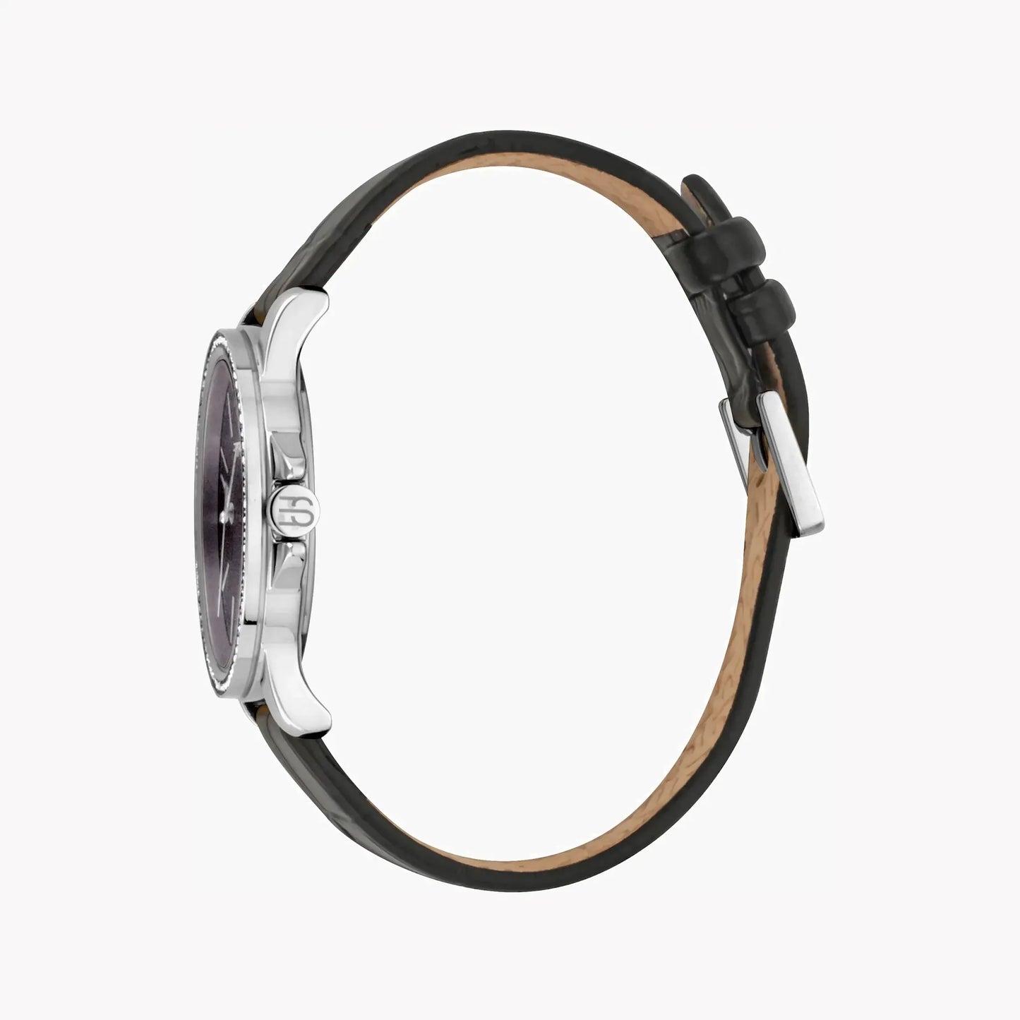 Esprit Women's Black Leather Watch, Burgundy Dial | Es1l235m0095 by ESPRIT