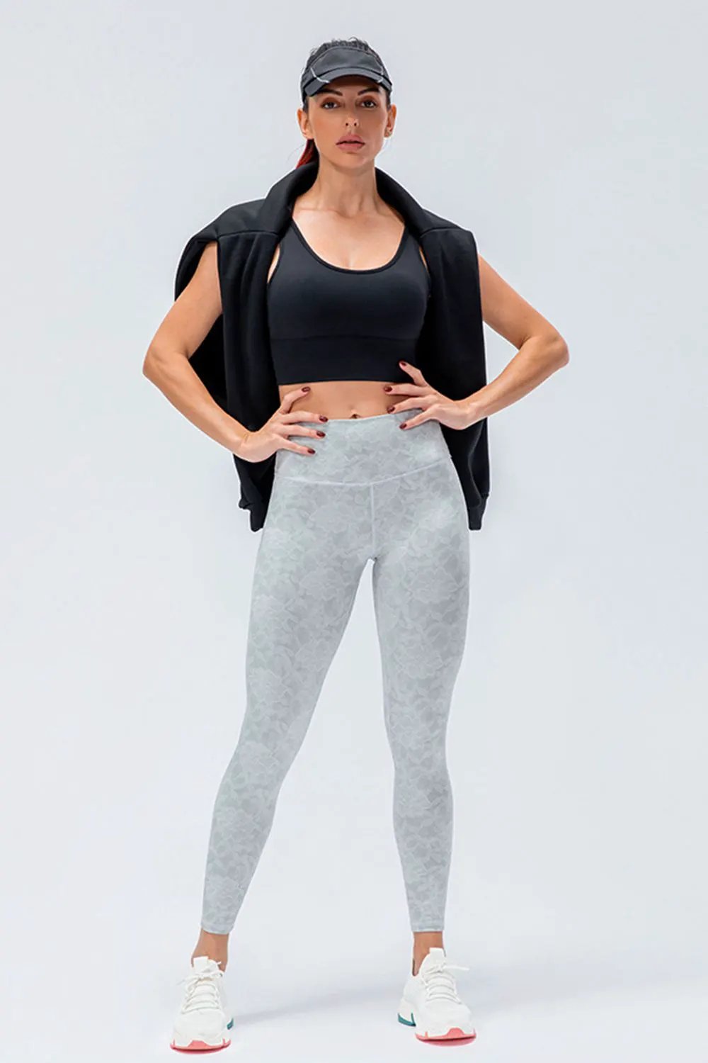 Wide Waistband Slim Fit Active Leggings by Partner Label