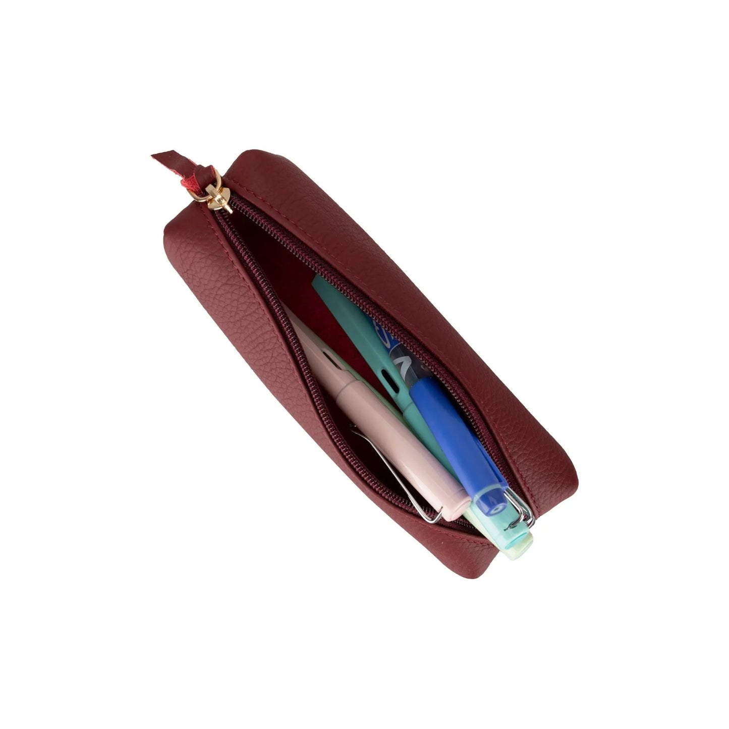Centennial Multipurpose Leather Pencil Case and Makeup Bag by TORONATA