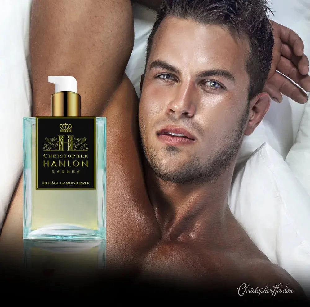 ANTI ÂGE UV MOISTURIZER | AFTER SHAVE LOTION FOR MEN – Gold Rush Bergamot + Mint by CHRISTOPHER HANLON®
