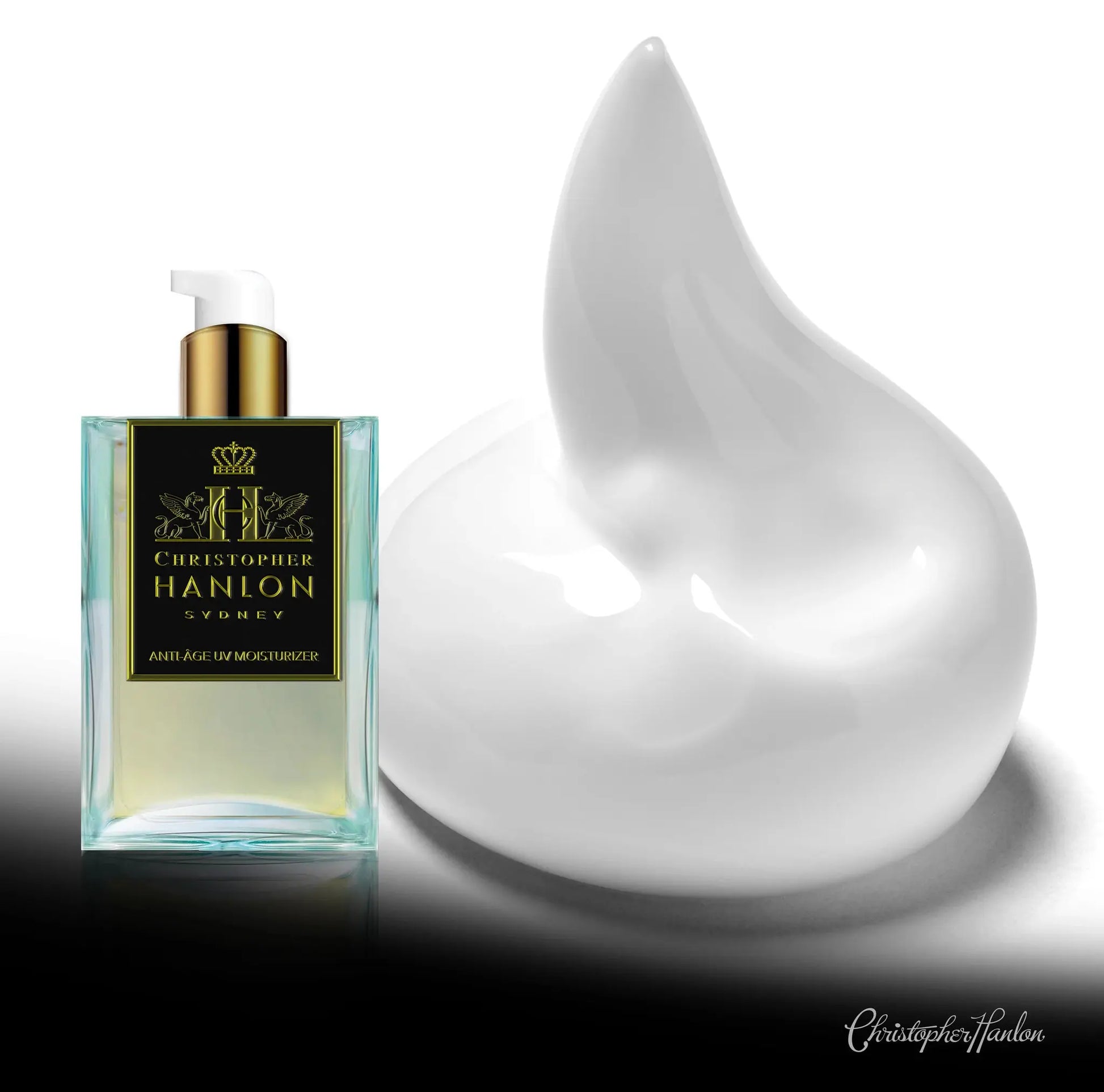 ANTI-ÂGE UV MOISTURIZER | AFTER SHAVE LOTION FOR MEN – Rocks Gold + Mint by CHRISTOPHER HANLON®