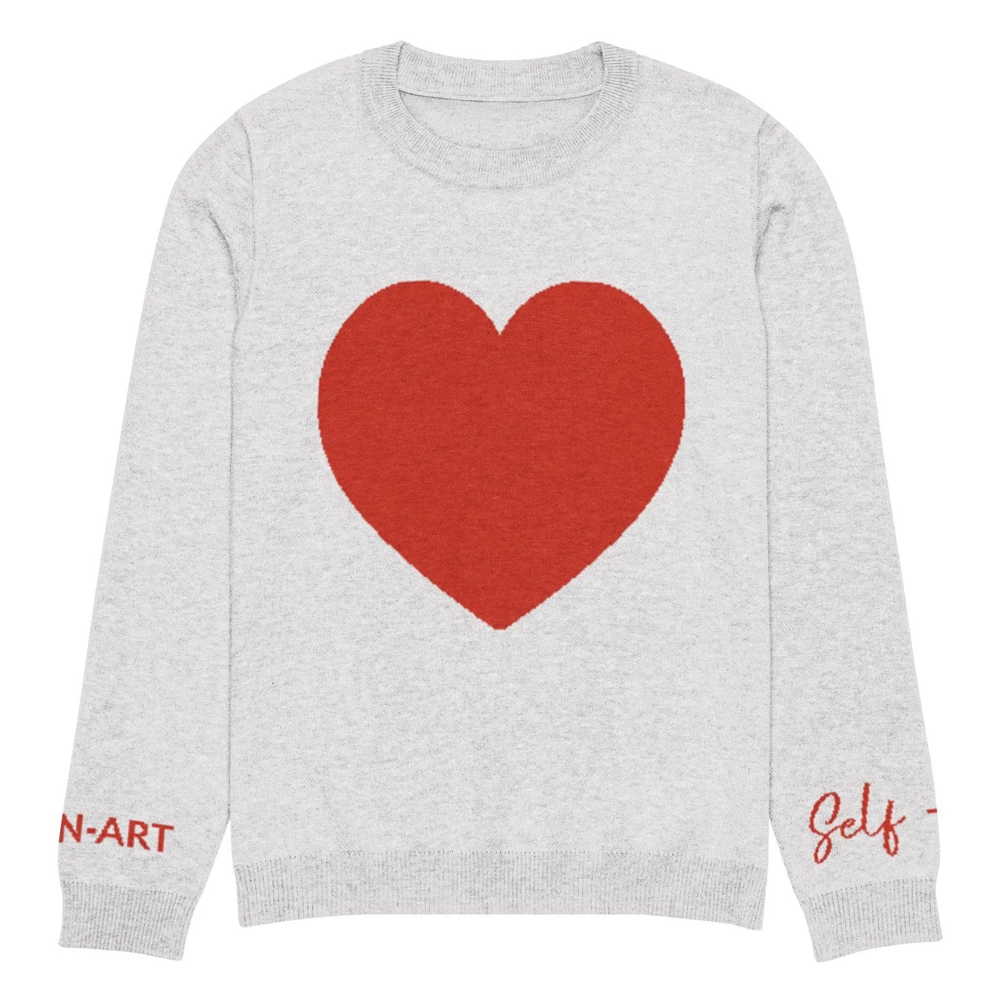 Heart - Knitted crew neck sweater BLEACH by Maiden-Art
