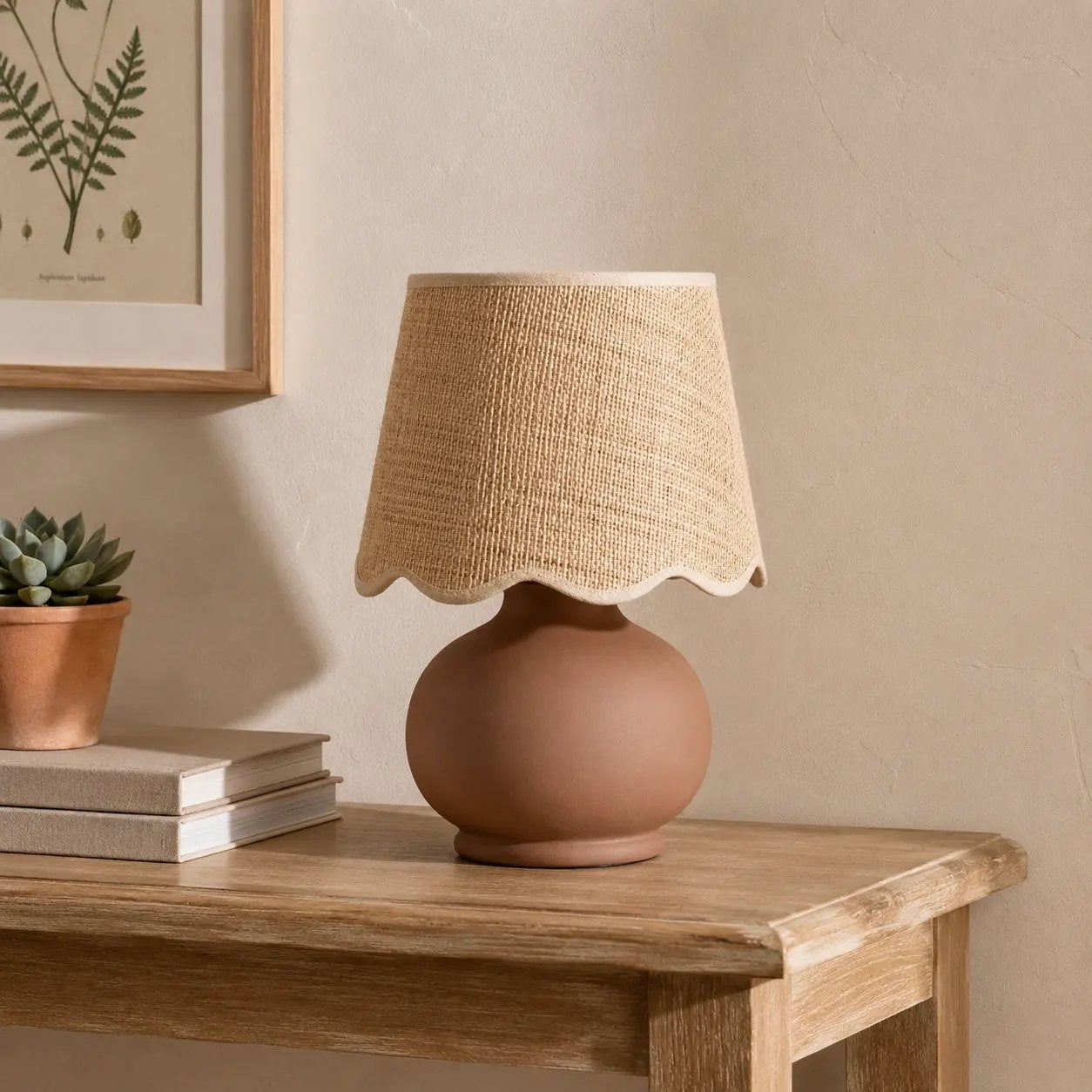 Benton Handmade Ceramic Table Lamp with Cotton Shade by TORONATA
