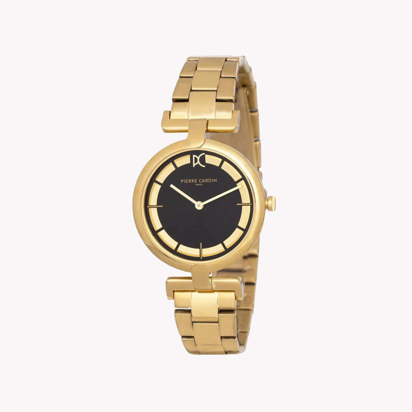 Pierre Cardin Women's Gold Metal Watch, Black Dial | Cmd.3533 by PIERRE CARDIN