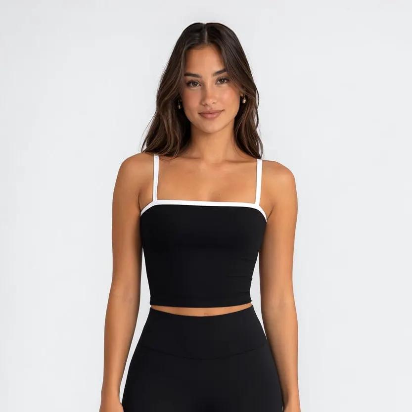 4014 - Women's Contrast Square Athletic Tank by POS Wholesale