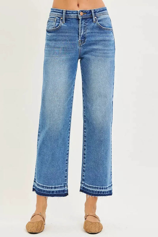 RISEN Full Size Slouchy Cropped Boyfriend Jeans Plus Size by RISEN