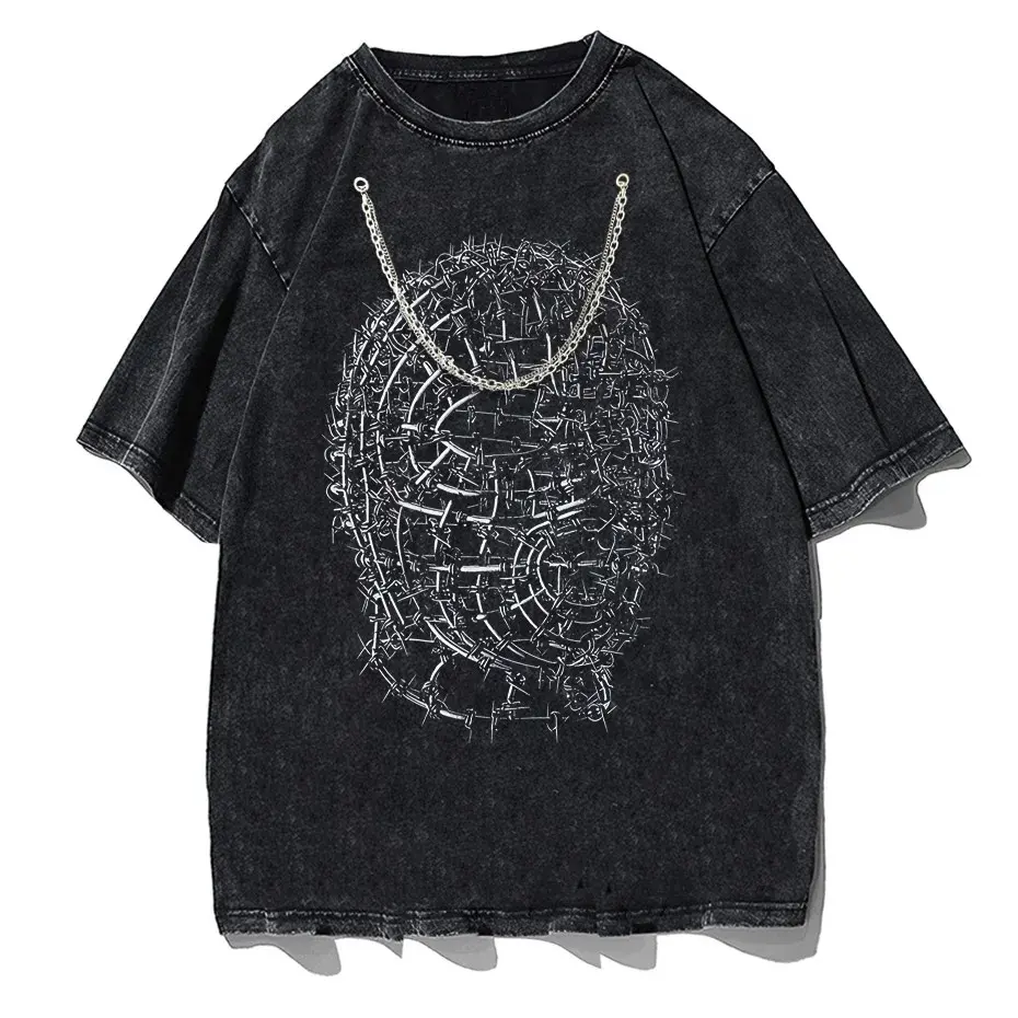 Gothic Vintage Grunge Y2K Oversized Anime T-Shirt by Vimost Shop