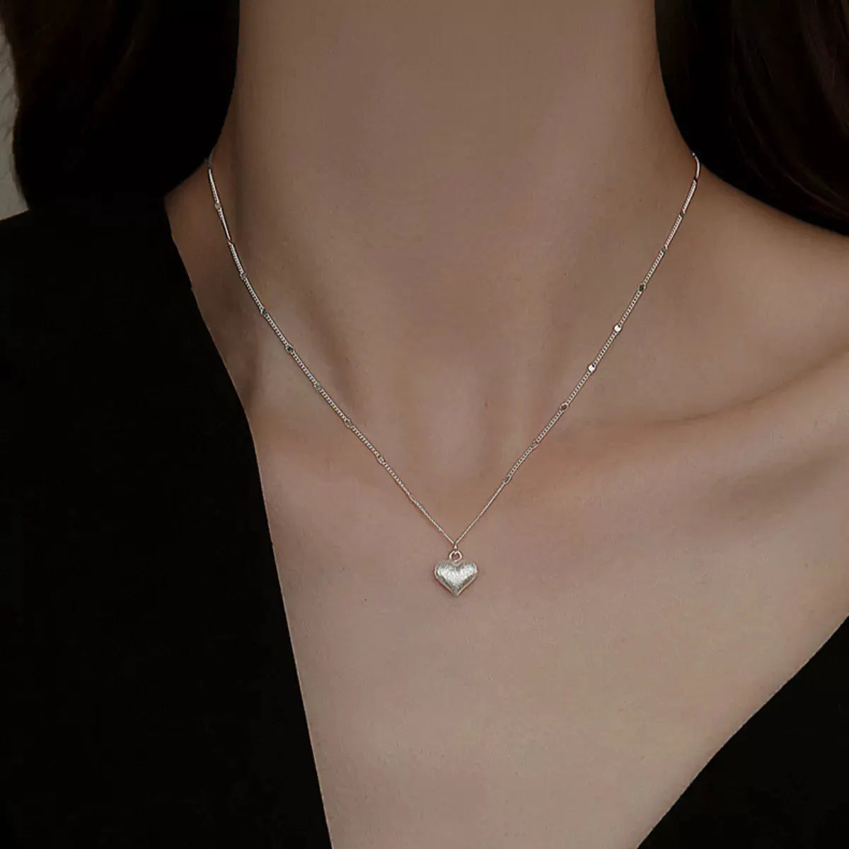 925 Sterling Silver Heart Necklace by Partner Labels