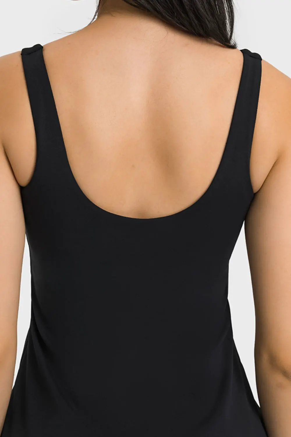 Millennia Square Neck Sports Tank Dress with Full Coverage Bottoms by Millennia