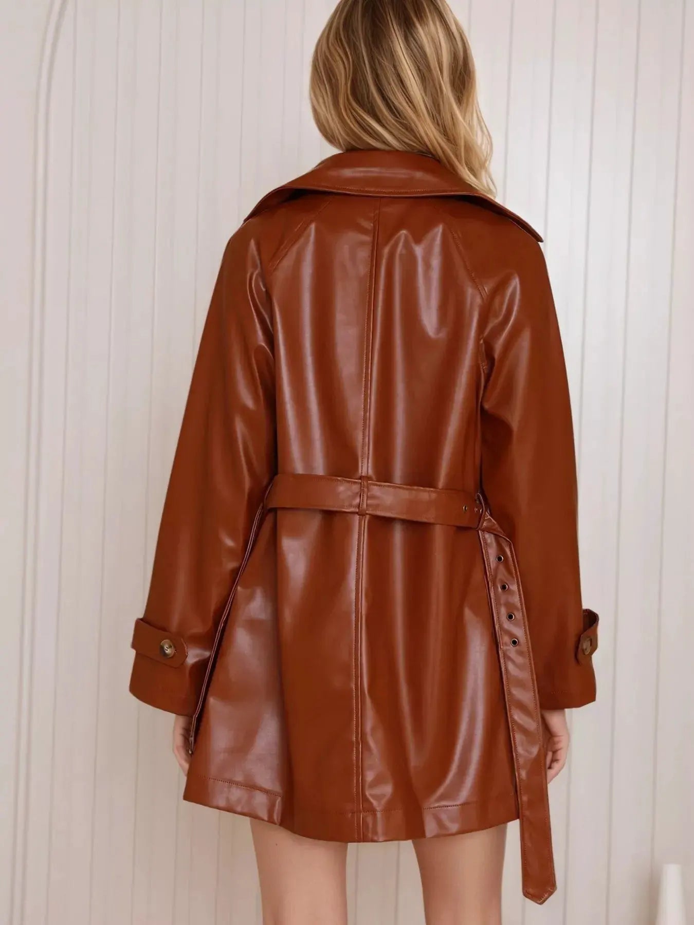 Leather Double-Breasted Jacket by Partner Label