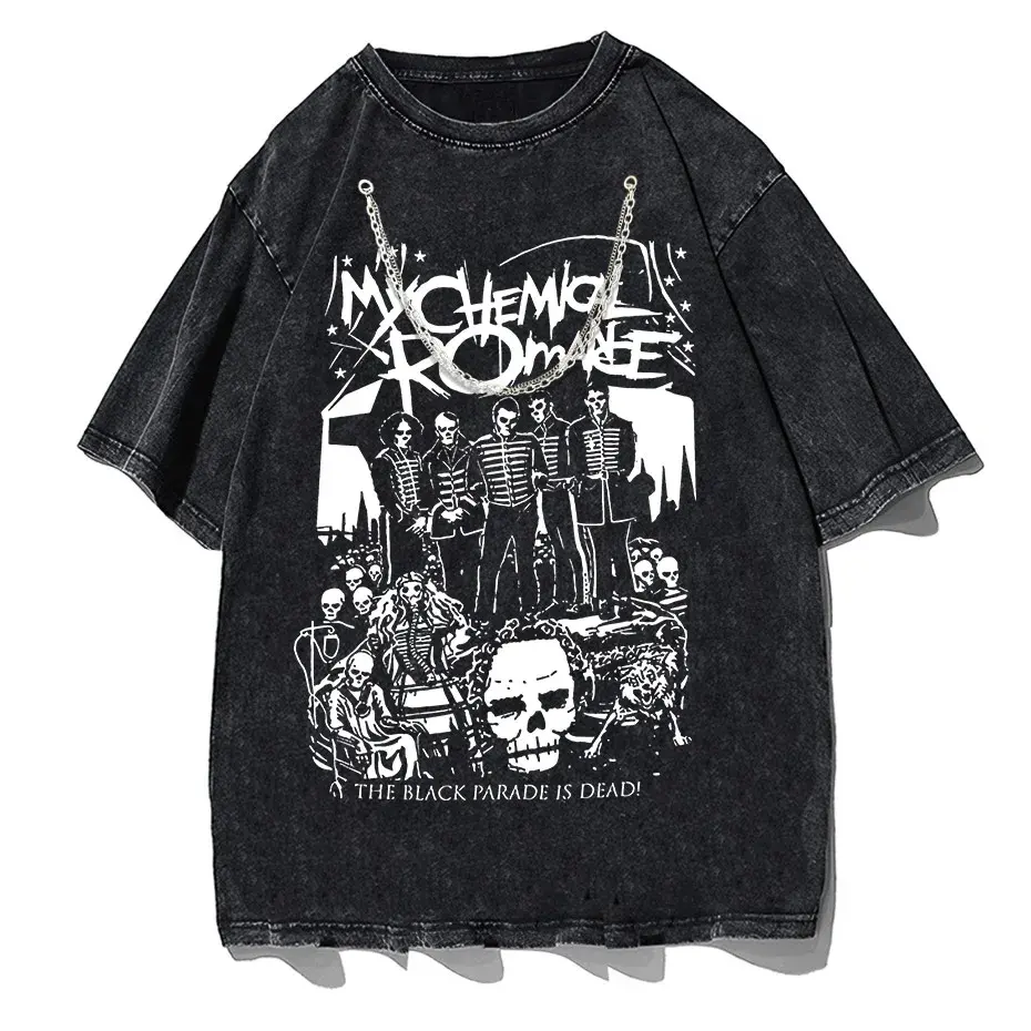 My Chemical Romance Black Parade Oversized T-Shirt Women Punk Emo Rock Tee by Vimost Shop