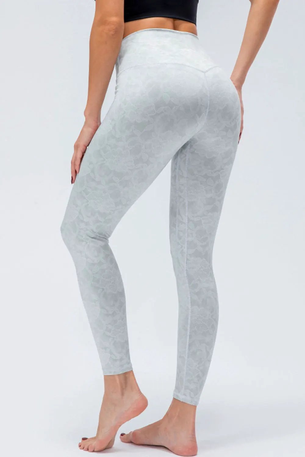 Wide Waistband Slim Fit Active Leggings by Partner Label