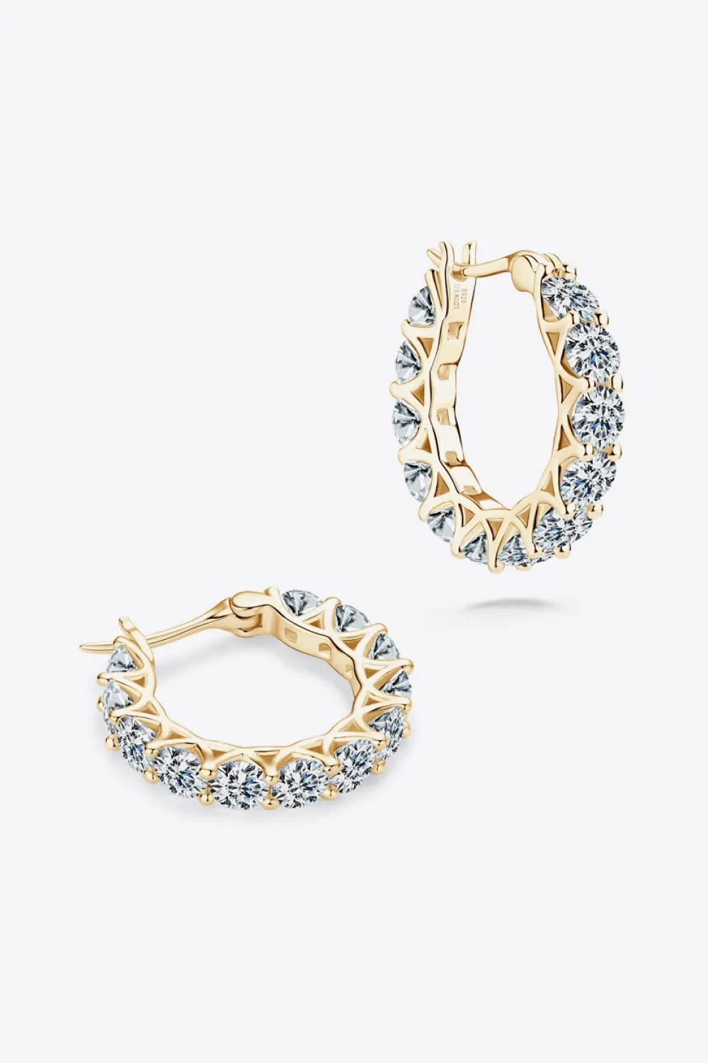 7.2 Carat Moissanite 925 Sterling Silver Earrings by Partner Label
