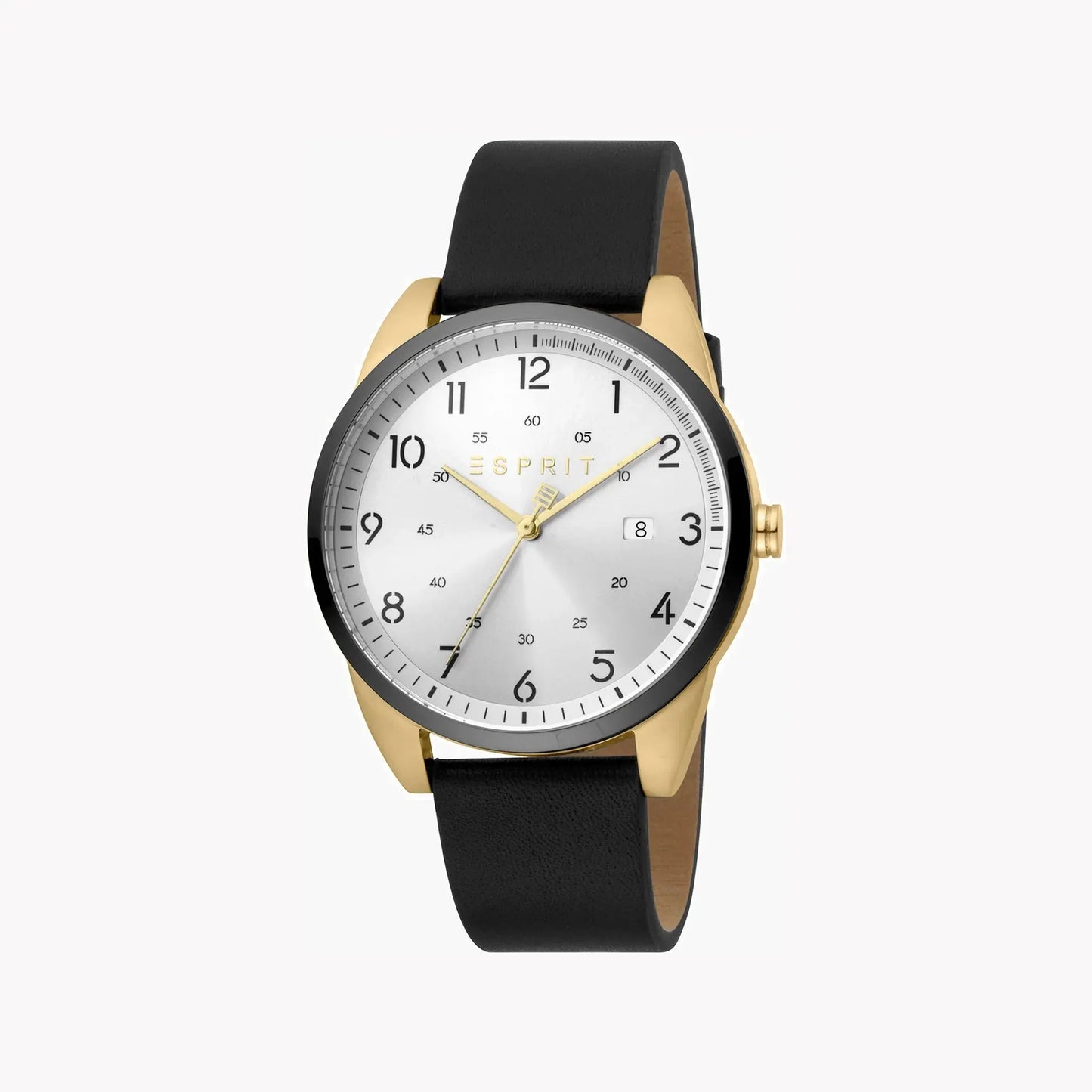 Esprit Men's Stainless Steel Watch, Black Leather Band | Es1g097m0035 by ESPRIT