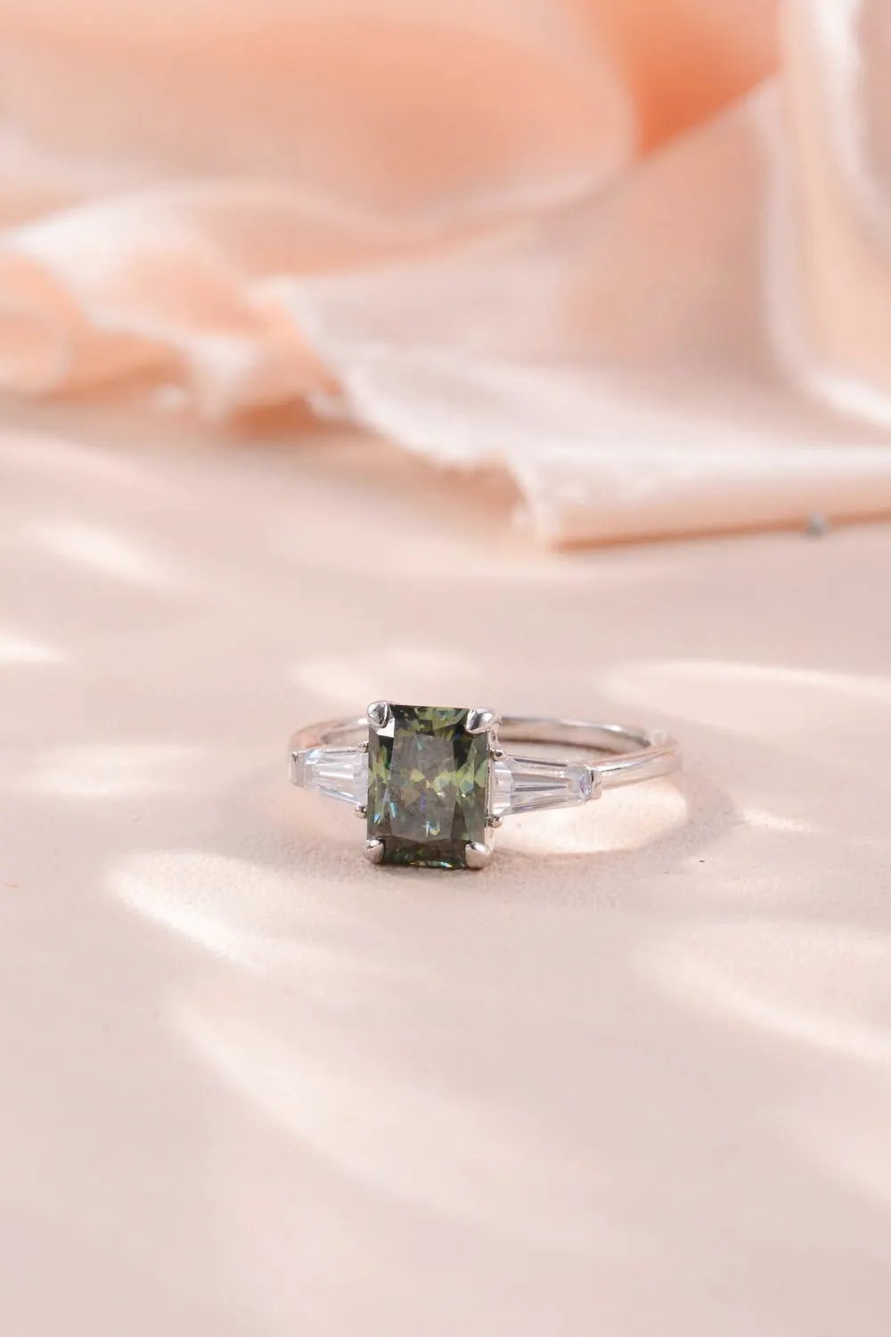 2 Carat Moissanite 925 Sterling Silver Ring by Partner Label