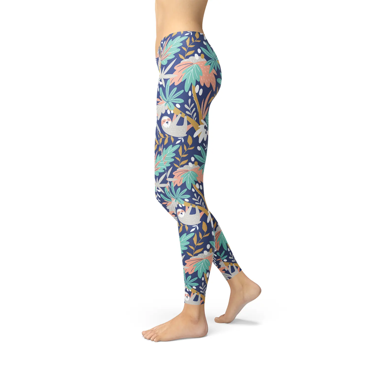 Womens Sloth Leggings by Maroon Sooty