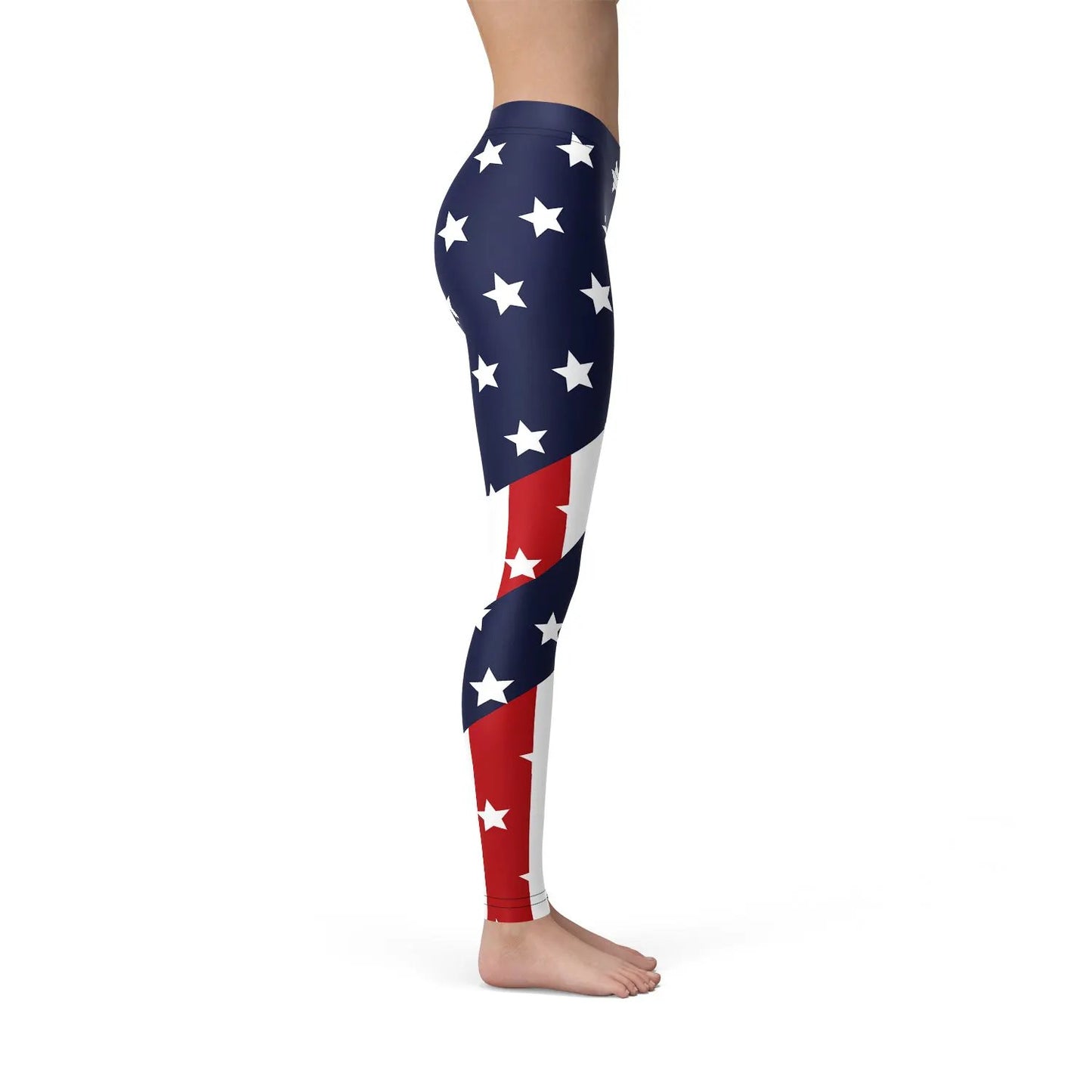 Womens American Flag Leggings by Maroon Sooty