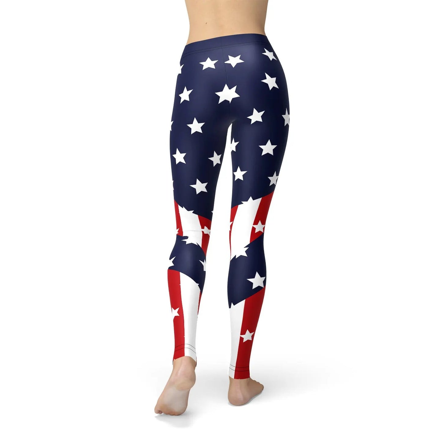 Womens American Flag Leggings by Maroon Sooty