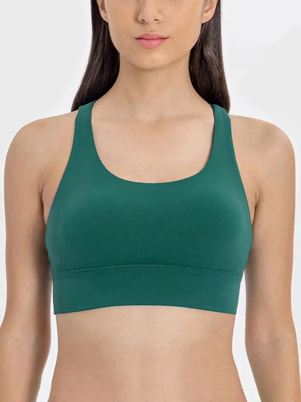 Millennia Crisscross Scoop Neck Active Tank by Millennia