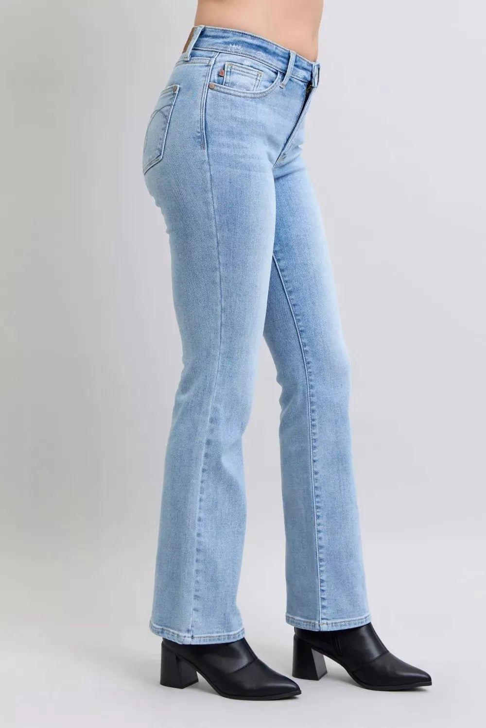 Judy Blue Mid Rise Thermal Bootcut Jeans by Judy Blue