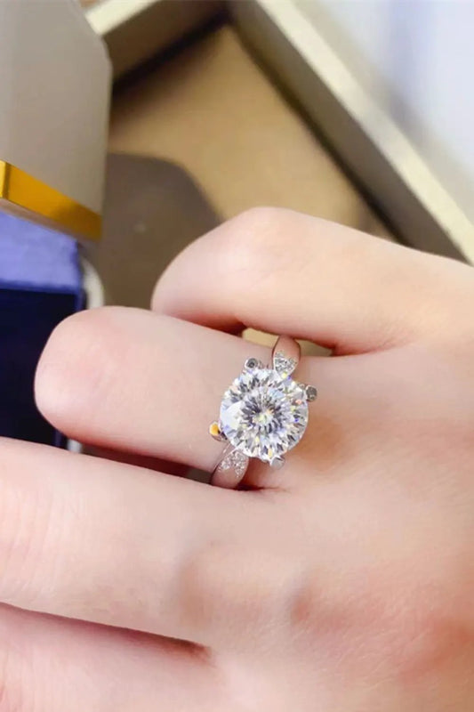 2 Carat Moissanite 925 Sterling Silver Ring by Partner Label