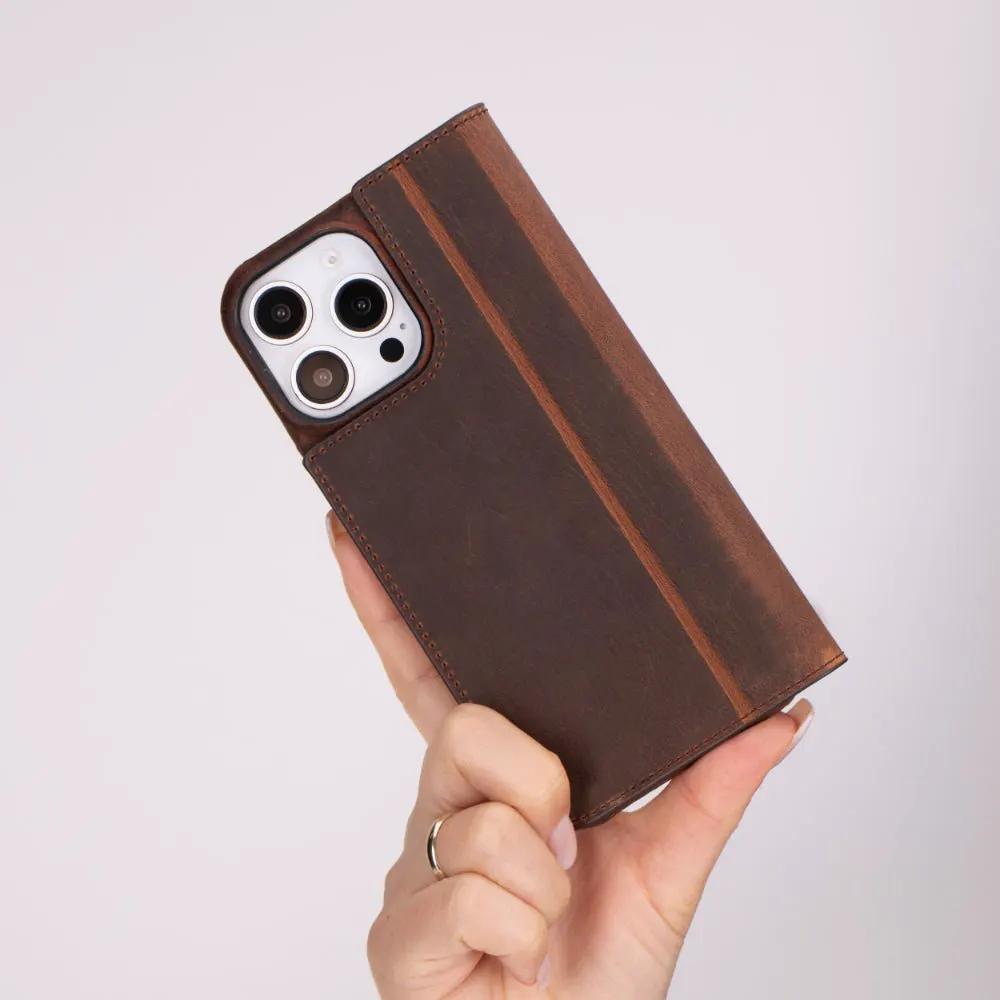 Decatur Leather iPhone 16 Pro Folio Case by TORONATA