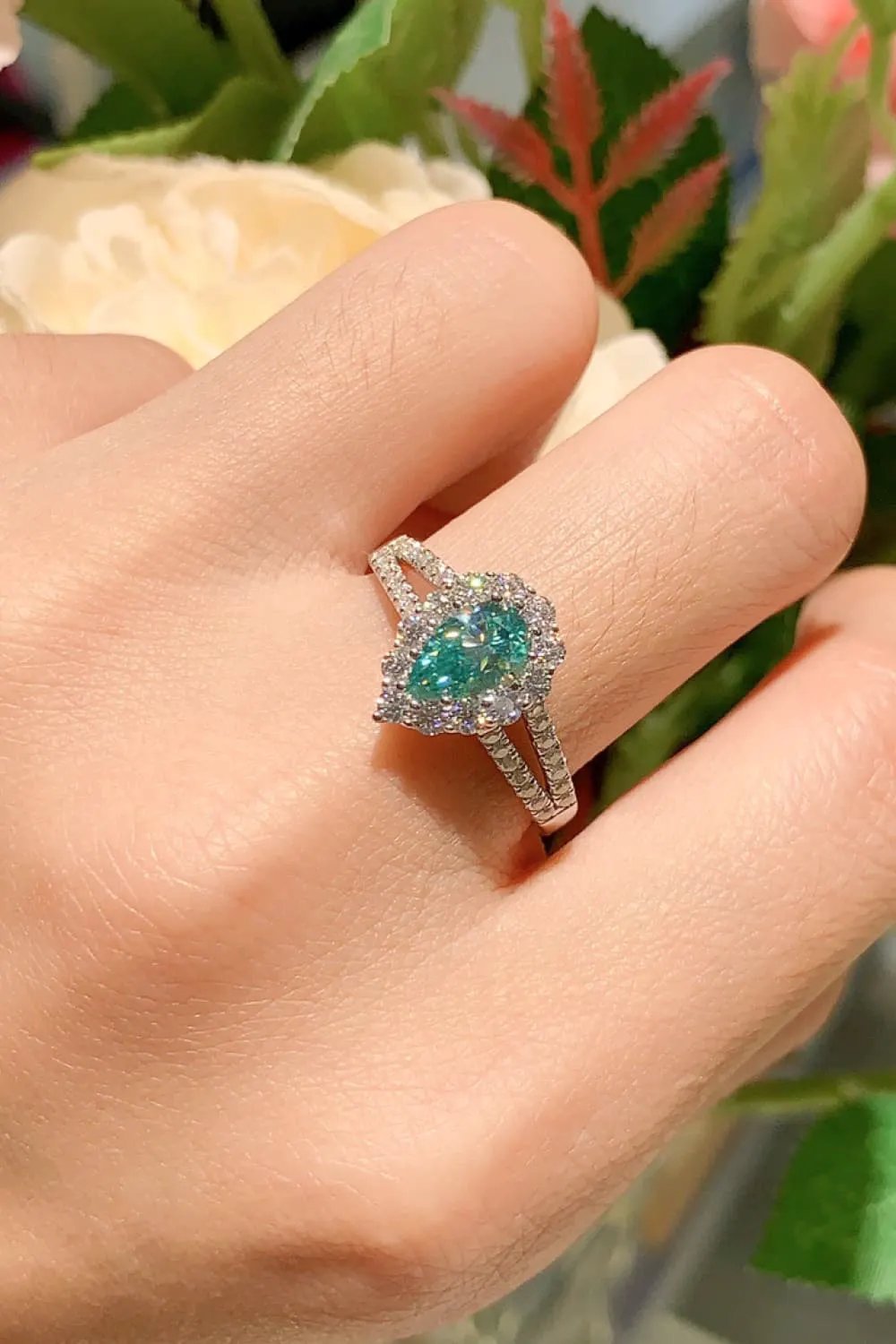 1 Carat Moissanite 925 Sterling Silver Ring by Partner Label