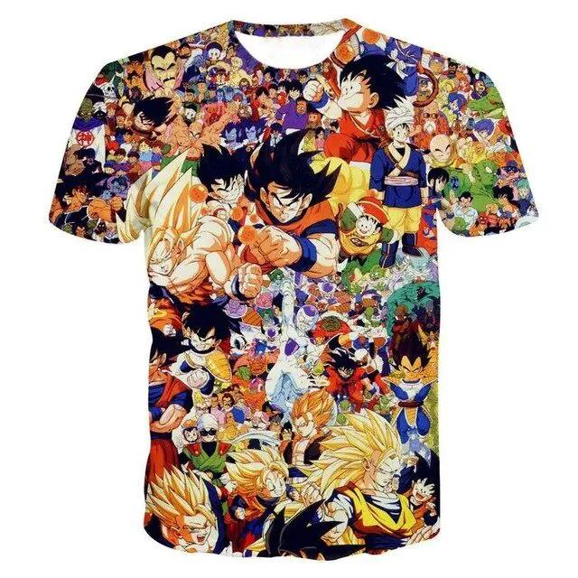 3D T Shirt Men Summer Top super son goku Funny T-Shirts anime vegeta Tshirt Summer cartoon print Tops by Vimost Shop