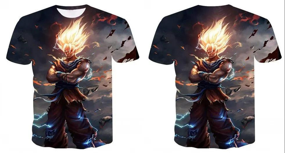 3D T Shirt Men Summer Top super son goku Funny T-Shirts anime vegeta Tshirt Summer cartoon print Tops by Vimost Shop