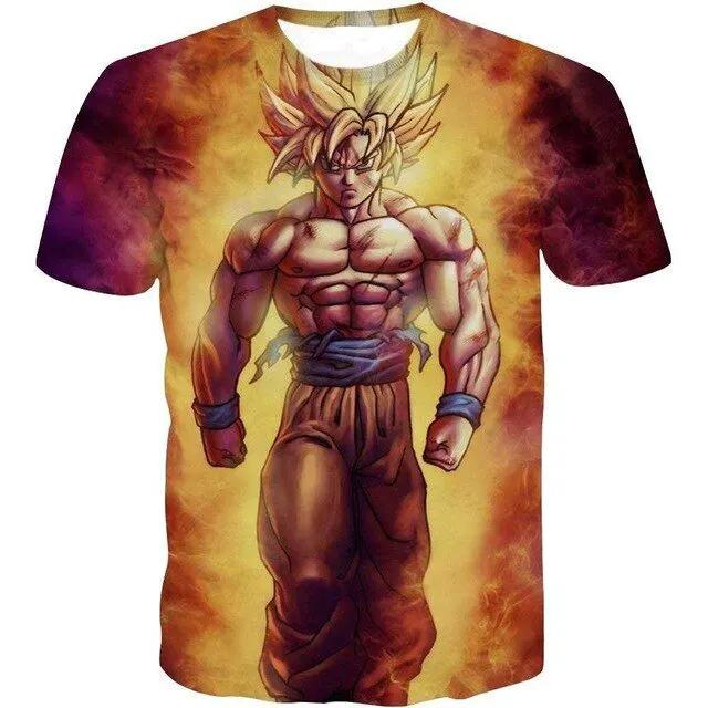 3D T Shirt Men Summer Top super son goku Funny T-Shirts anime vegeta Tshirt Summer cartoon print Tops by Vimost Shop