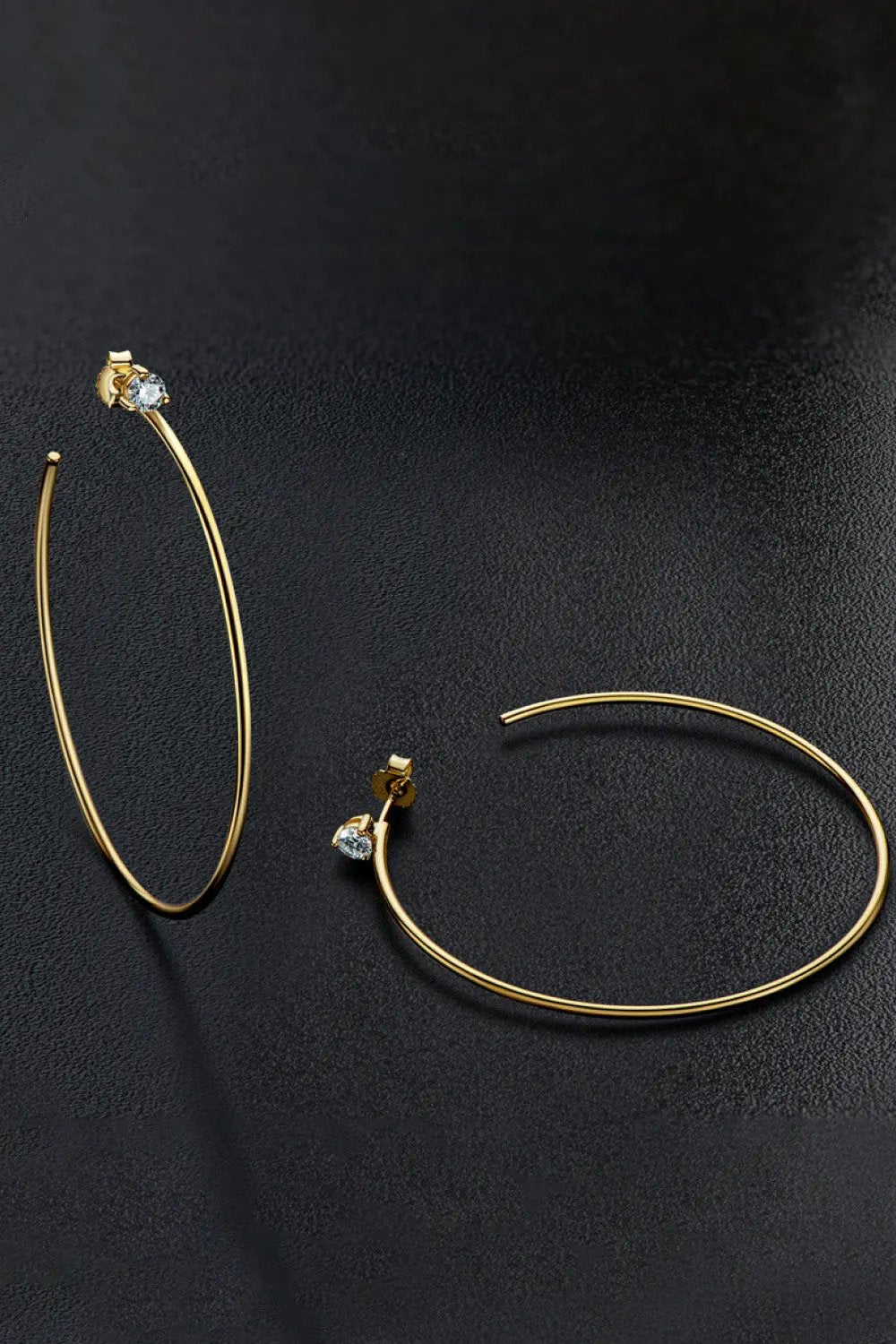 Adored 925 Sterling Silver Moissanite Hoop Earrings by Partner Label