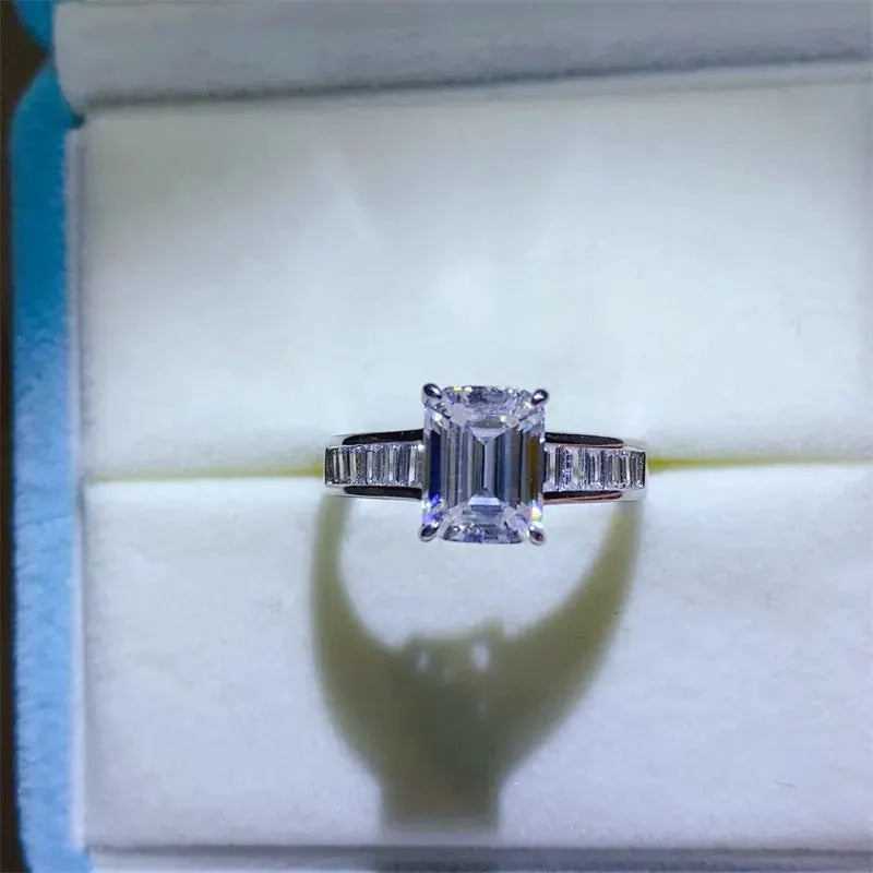 3 Carat Moissanite 925 Sterling Silver Ring by Partner Label