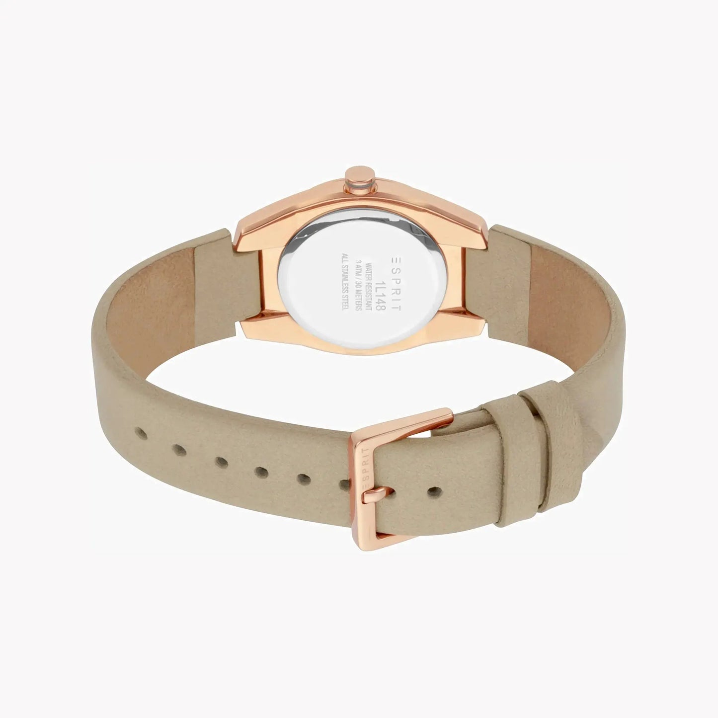 Esprit Women's Sand Leather Watch, Silver Dial | Es1l172m0025 by ESPRIT