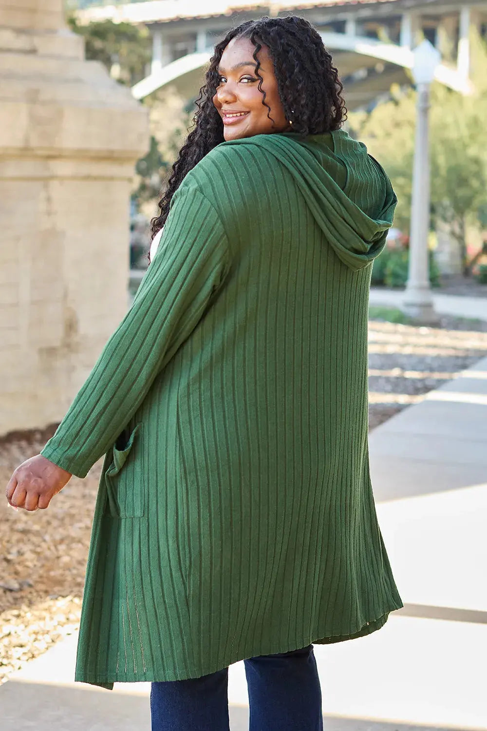 Basic Bae Full Size Hooded Sweater Cardigan by Basic Bae