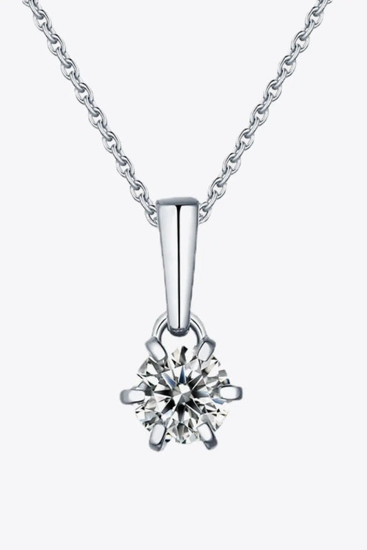 2 Carat 6-Prong Moissanite Pendant Necklace by Partner Labels