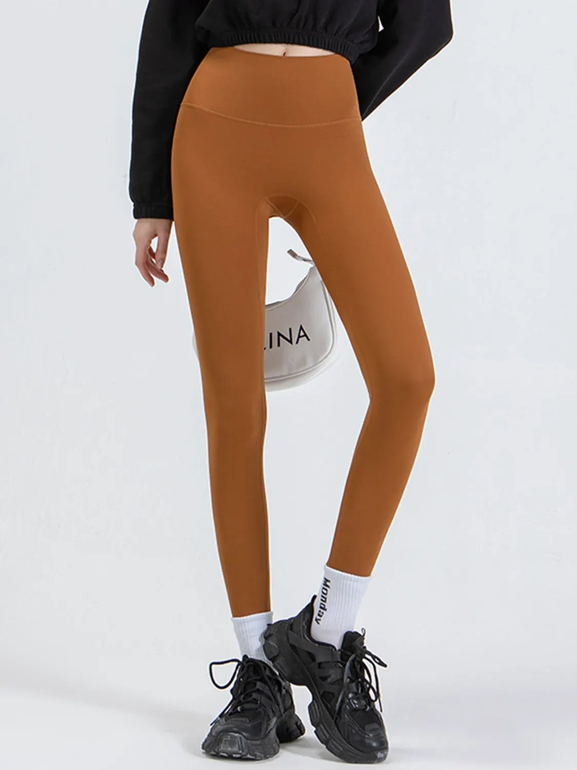 Wide Waistband Sports Leggings by Partner Label