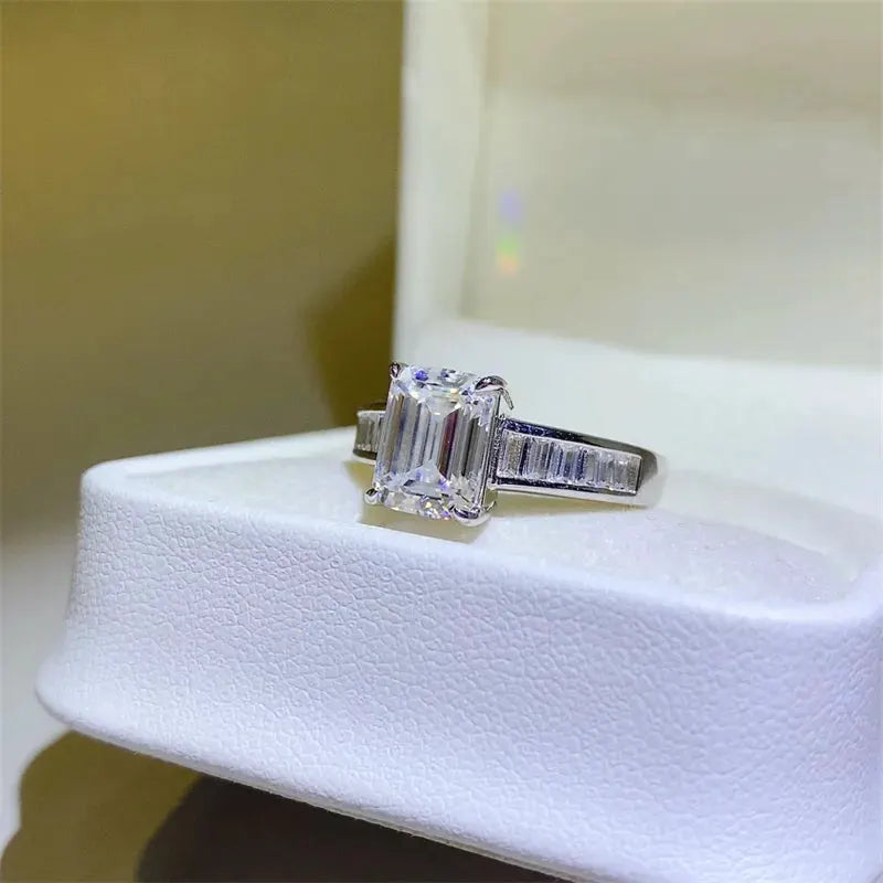 3 Carat Moissanite 925 Sterling Silver Ring by Partner Label
