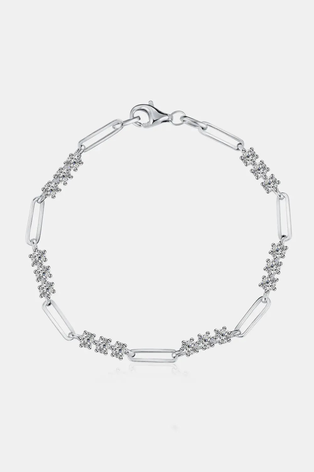 1.8 Carat Moissanite 925 Sterling Silver Bracelet by Partner Label