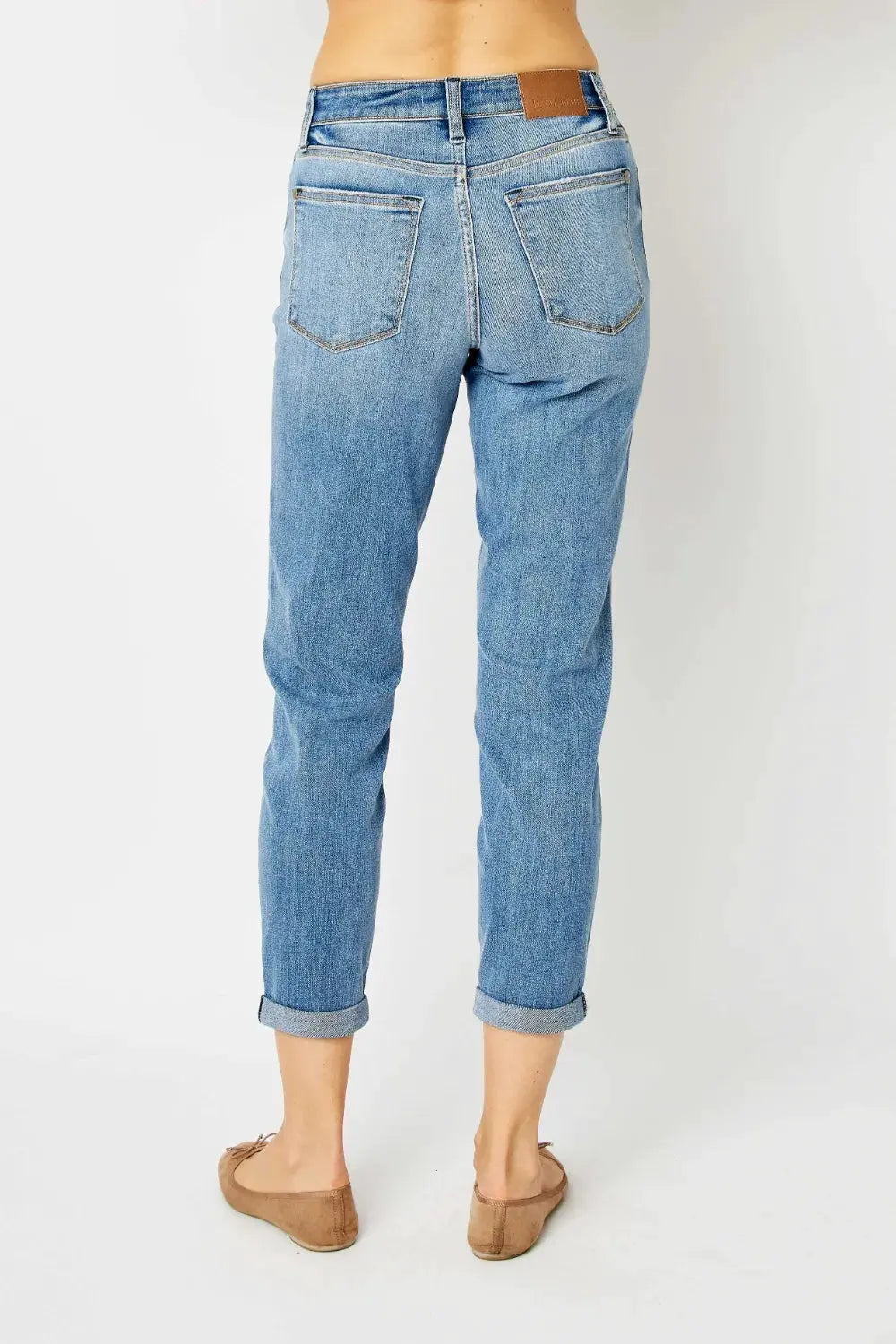 Judy Blue Full Size Cuffed Hem Slim Jeans by Judy Blue