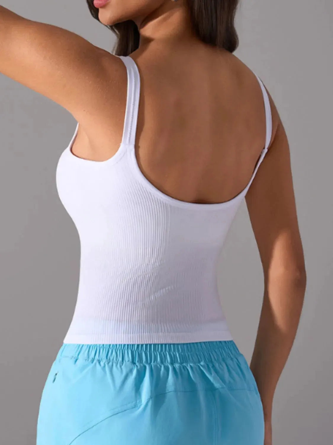 Scoop Neck Active Tank with Detachable Chest Pads by Partner Label