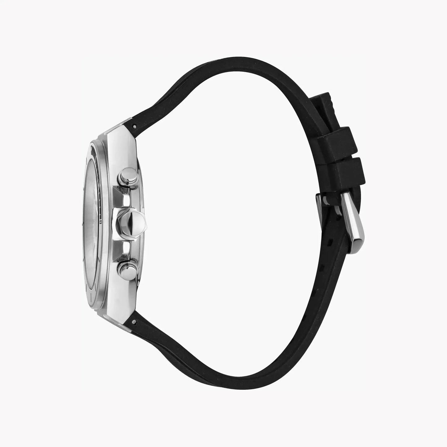 Just Cavalli Men's Silver Dial Watch, Black Silicone | Jc1g139p0015 by JUST CAVALLI