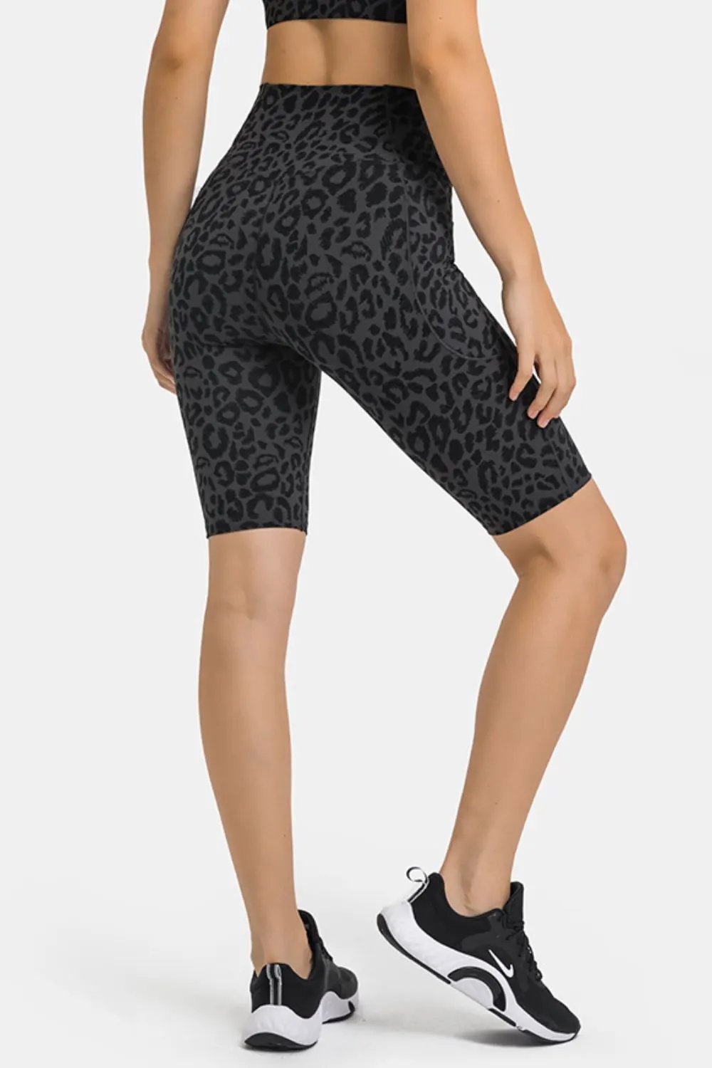 Millennia High Waist Biker Shorts with Pockets by Millennia