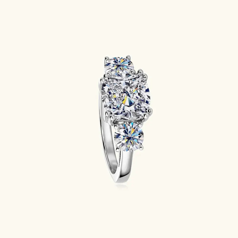 3.5 Carat Moissanite 925 Sterling Silver Ring by Partner Label