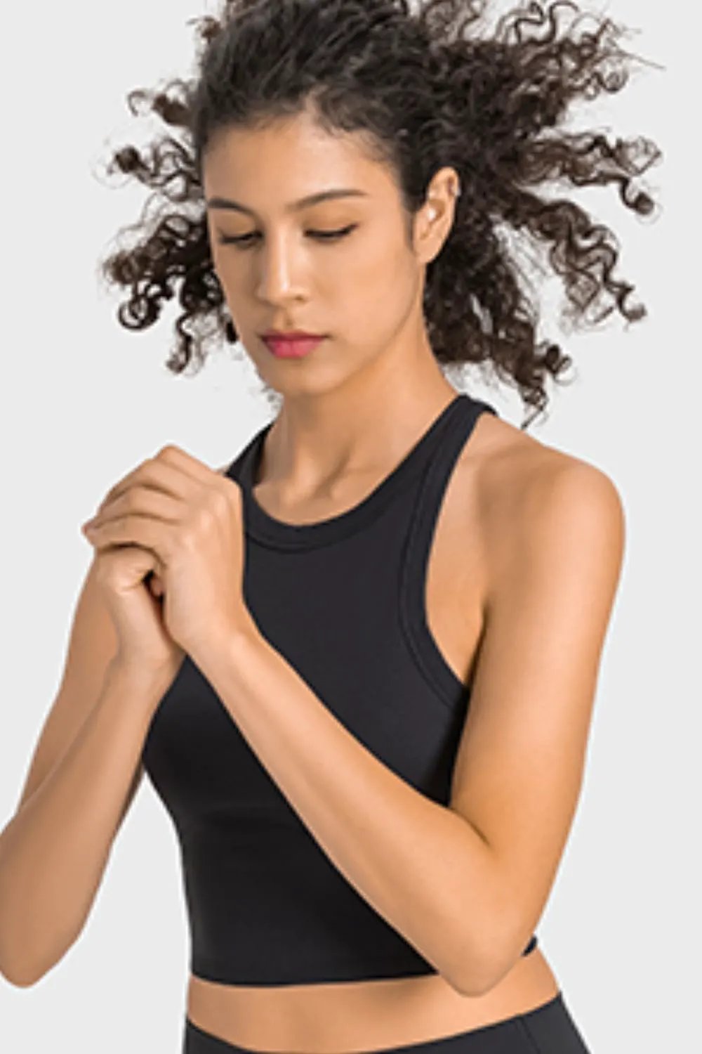 Millennia Racerback Cropped Sports Tank by Millennia