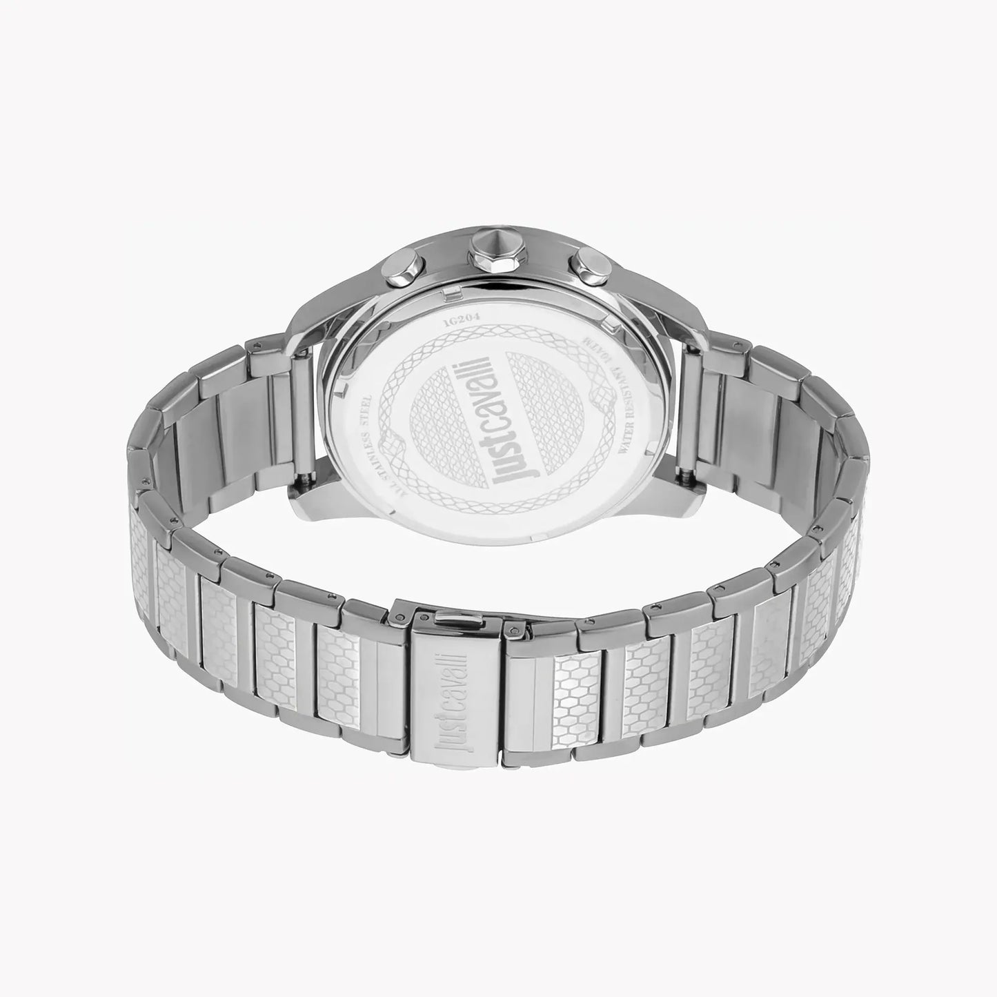 Just Cavalli Men's Silver Watch, Black Dial | Jc1g204m0055 by JUST CAVALLI