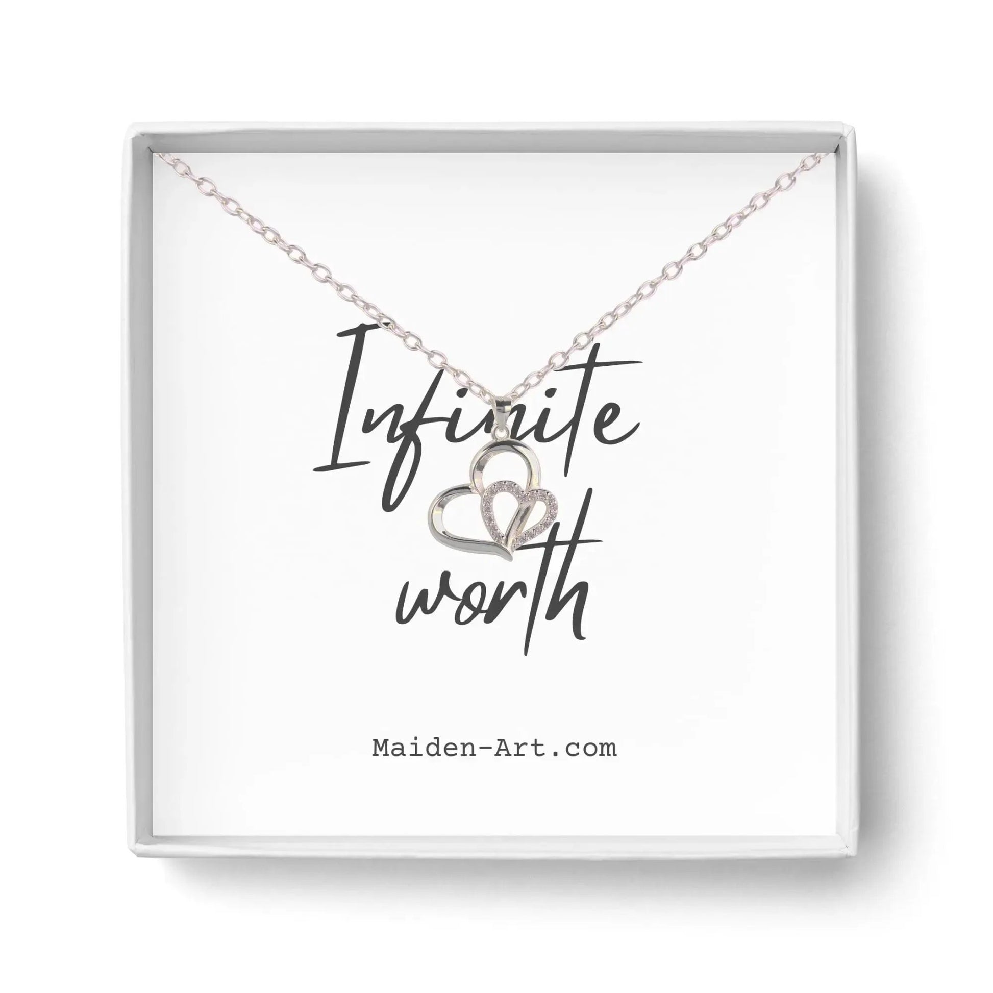 Eternity Necklace Love Heart Pave Necklace by Nichestar