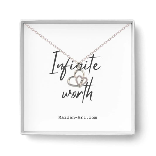 Eternity Necklace Love Heart Pave Necklace by Nichestar