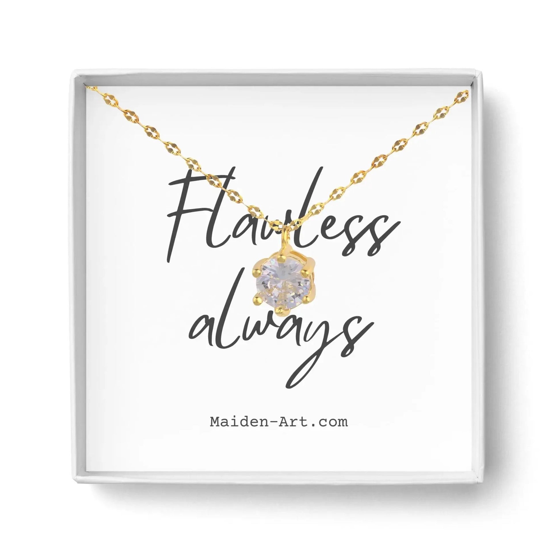 14K Gold Plated Solitaire Necklace by Nichestar