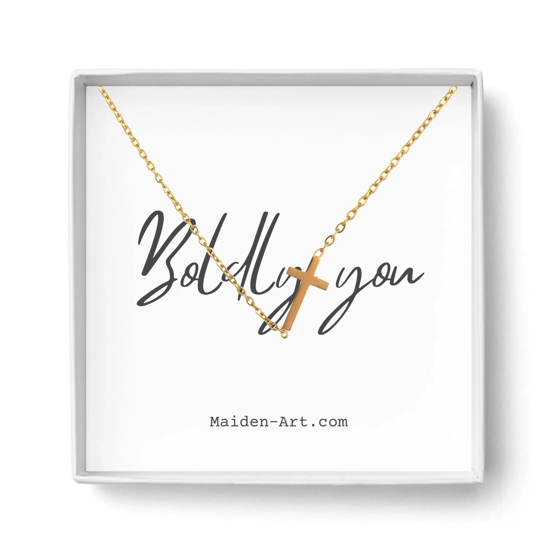 14K gold necklace | Gold Plated Cross Pendant Necklace by Nichestar